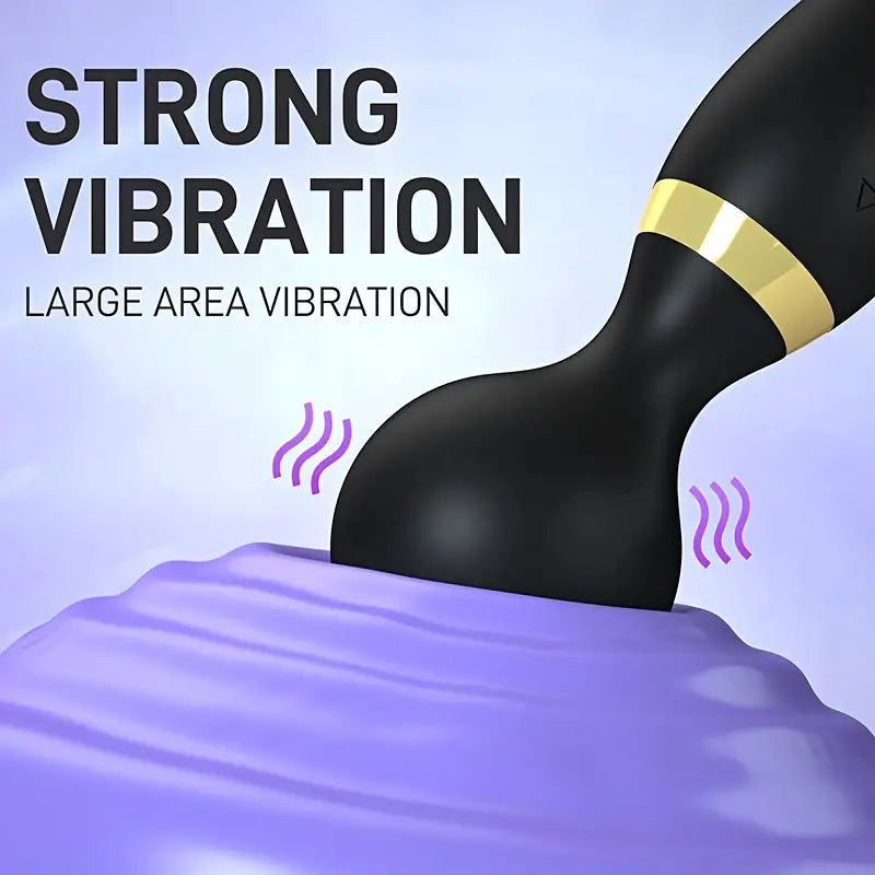 Rechargeable Dual Headed Vibrator Massager - Soft Silicone, Variable Frequencies & Customizable Speeds for Deep Tissue Relaxation - Your Personal Massage Companion