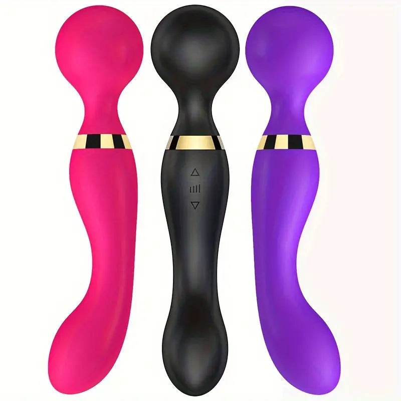 Rechargeable Dual Headed Vibrator Massager - Soft Silicone, Variable Frequencies & Customizable Speeds for Deep Tissue Relaxation - Your Personal Massage Companion