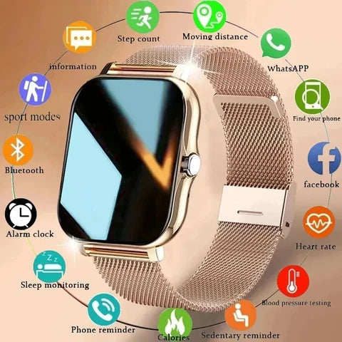 NEW SmartWatch Android Phone 1.44&quot; Color Screen Full Touch Custom Dial Smart Watch Women Bluetooth Call Smart Watch Men